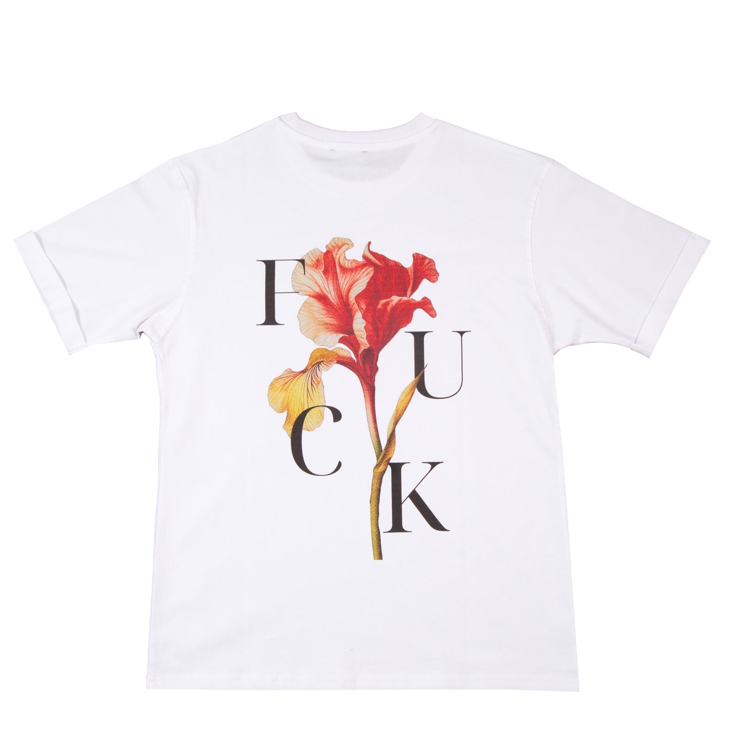 Unisex Fashion "Ranieri" T-Shirt with Floral Design and FU*K Back Print