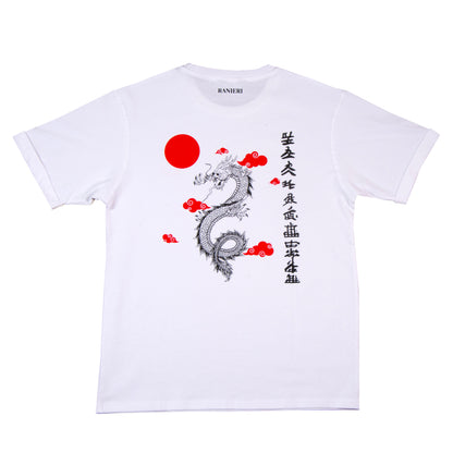 Unisex T-shirt,Stylish Dragon Shenron with Chinese Writing