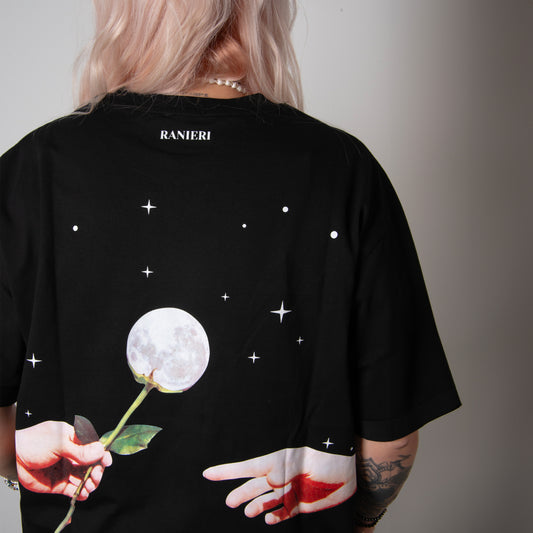 Unisex Fashion Printed Casual Print T-Shirt Giving the Moon